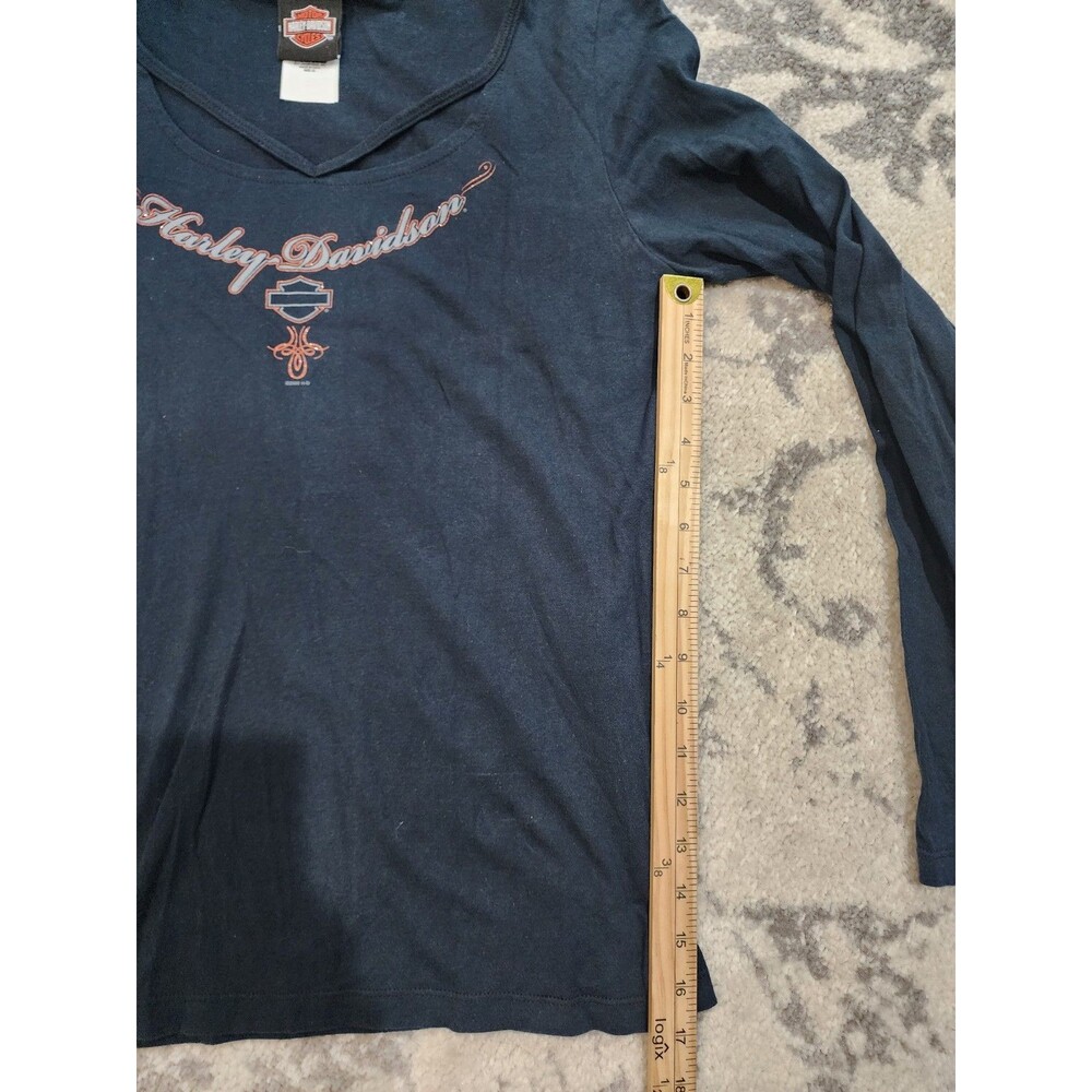 Harley Davidson Long Sleeve Black Shirt Wichita Falls,Texas Red River Size XL - Picture 6 of 8
